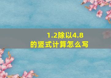 1.2除以4.8的竖式计算怎么写