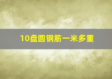 10盘圆钢筋一米多重