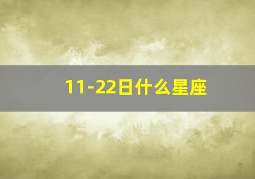 11-22日什么星座