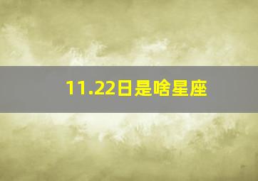 11.22日是啥星座