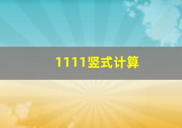 1111竖式计算