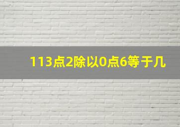 113点2除以0点6等于几