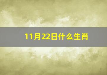 11月22日什么生肖