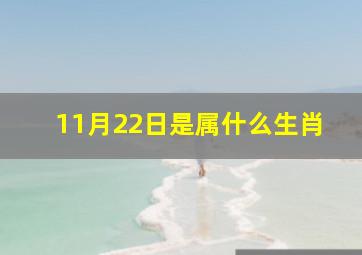 11月22日是属什么生肖