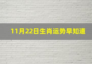 11月22日生肖运势早知道