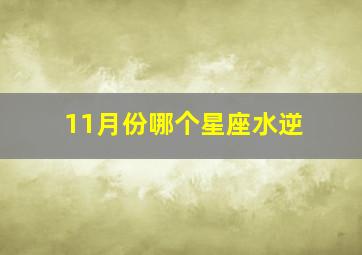 11月份哪个星座水逆