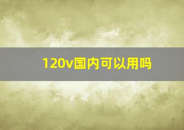 120v国内可以用吗