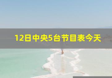 12日中央5台节目表今天