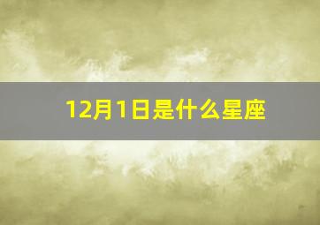 12月1日是什么星座