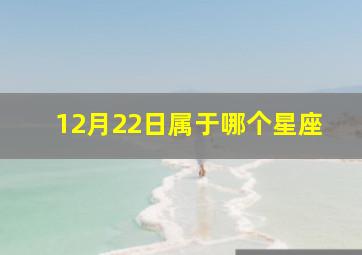 12月22日属于哪个星座