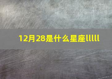 12月28是什么星座lllll