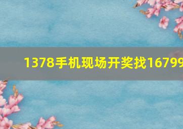 1378手机现场开奖找16799