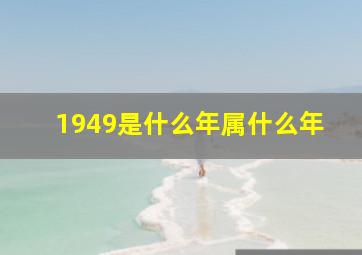 1949是什么年属什么年