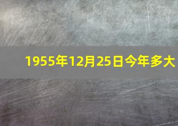 1955年12月25日今年多大