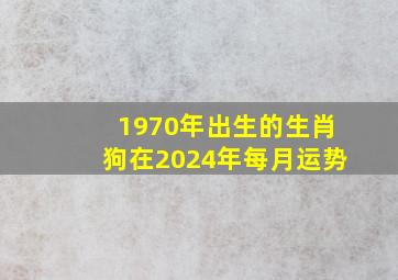 1970年出生的生肖狗在2024年每月运势