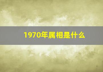 1970年属相是什么