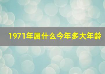 1971年属什么今年多大年龄