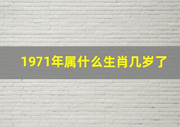 1971年属什么生肖几岁了