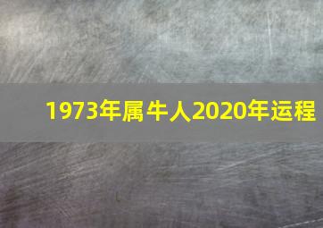 1973年属牛人2020年运程