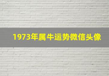 1973年属牛运势微信头像