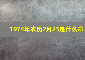 1974年农历2月23是什么命