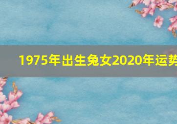 1975年出生兔女2020年运势