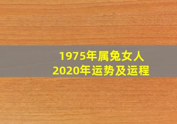 1975年属兔女人2020年运势及运程