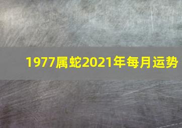 1977属蛇2021年每月运势