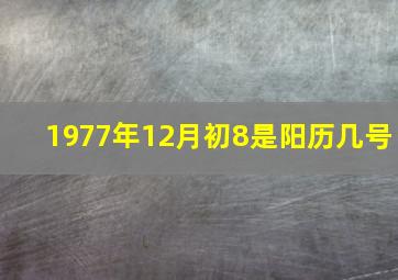 1977年12月初8是阳历几号