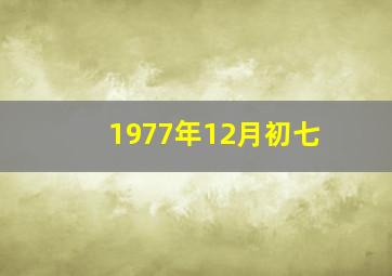 1977年12月初七