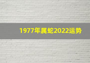 1977年属蛇2022运势