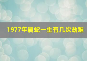 1977年属蛇一生有几次劫难