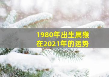 1980年出生属猴在2021年的运势