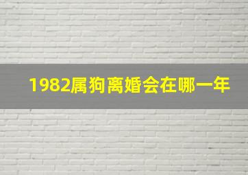 1982属狗离婚会在哪一年