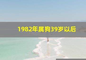 1982年属狗39岁以后