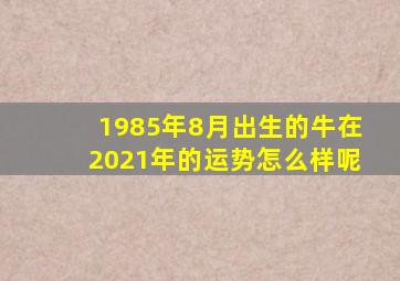 1985年8月出生的牛在2021年的运势怎么样呢