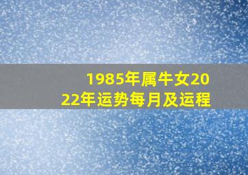 1985年属牛女2022年运势每月及运程