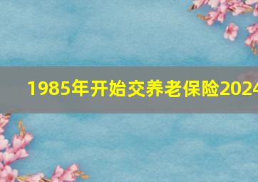 1985年开始交养老保险2024