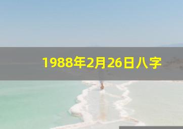 1988年2月26日八字