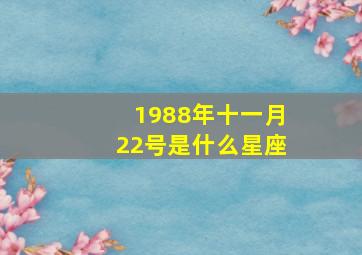 1988年十一月22号是什么星座