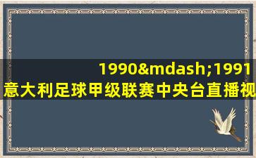 1990—1991意大利足球甲级联赛中央台直播视频