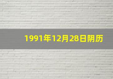 1991年12月28日阴历