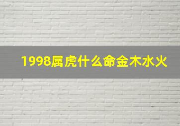 1998属虎什么命金木水火