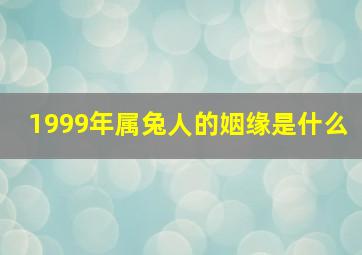 1999年属兔人的姻缘是什么