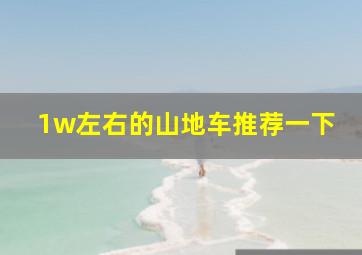 1w左右的山地车推荐一下