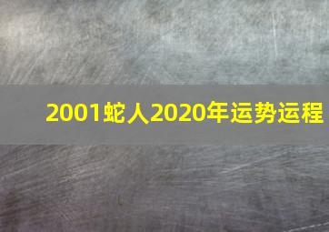 2001蛇人2020年运势运程