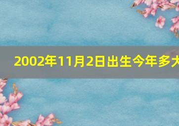 2002年11月2日出生今年多大