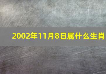 2002年11月8日属什么生肖