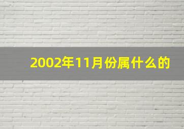 2002年11月份属什么的