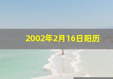 2002年2月16日阳历